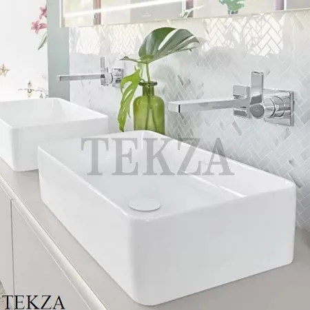 Villeroy & Boch COLLARO Раковина накладная прямоугольная, без перелива 4A205601, белый глянец