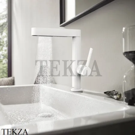 Hansgrohe FINORIS Смеситель для раковины 230 с душем, с донным клапаном Push-Open 76063700, белый матовый