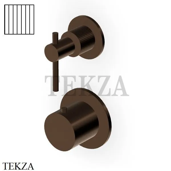 Zucchetti Helm Vertical Термостат для душа на 1 поток, внешняя часть ZHL801.XP21G2, brushed chocolate PVD