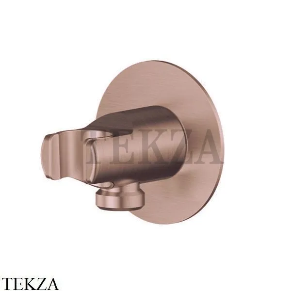 Newform Вывод для шланга с держателем для ручного душа 69698X.59.067, PVD Brushed copper bronze